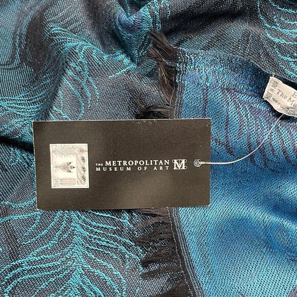 Metropolitan Museum of Art Maurice Pillard Verneuil Peacock Feather Shawl Scarf - Picture 6 of 8